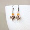 Brown and Copper Lampwork Earrings with Burnt Orange Crystals product 2